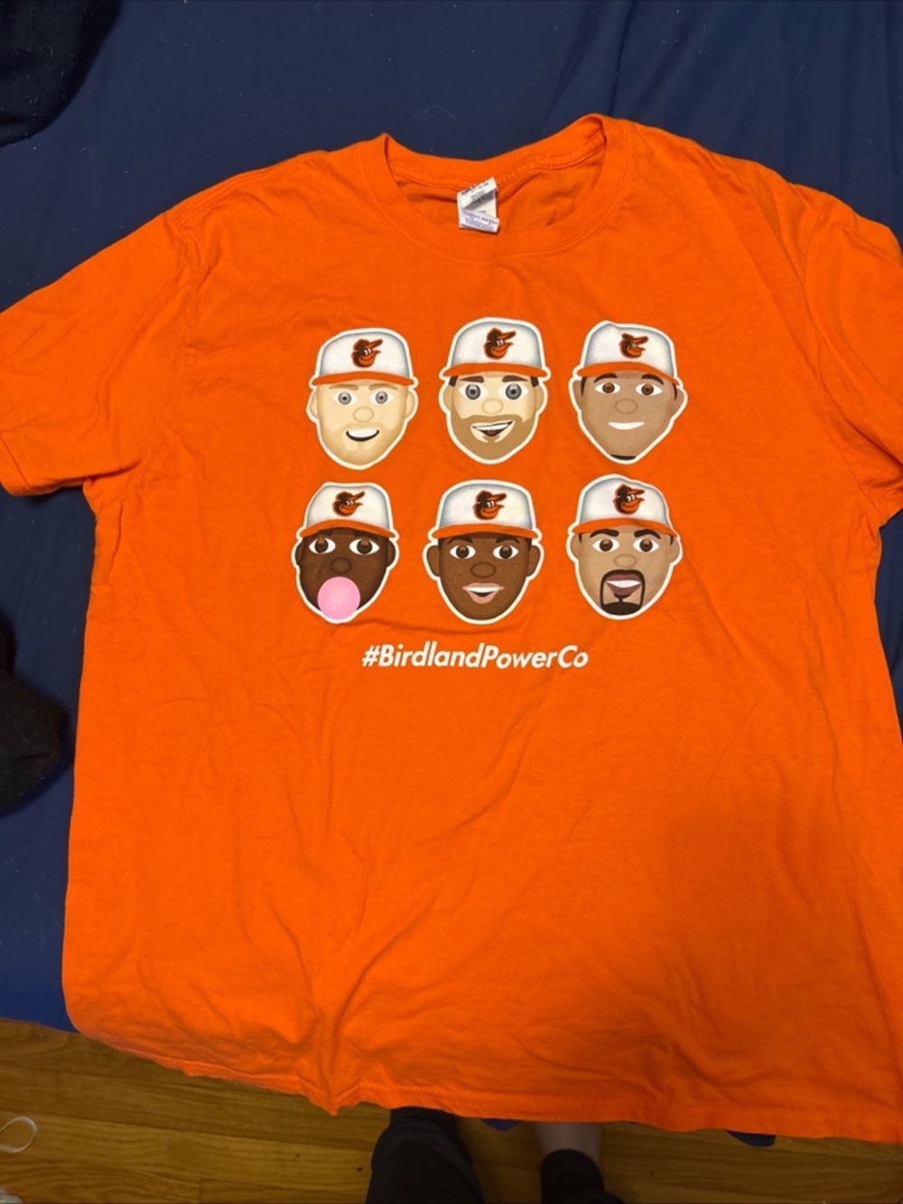 Baltimore Orioles Orange #BirdlandPowerCo Mascot Graphic Tee - Men